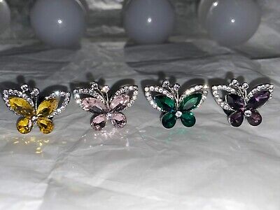 Cionondoli Zoccolo Coccodrillo Butterfly Gemme Scintillanti Diamanti Regalo Straordinario • 6.97€