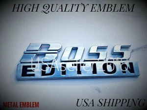 The BOSS EDITION Chrome Fit All Cars logo CUSTOM EMBLEM Letters High Quality - Bild 1 von 8