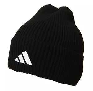 Adidas Beanie Tiro L gewebte Wollstrickmütze schwarz Kopfbedeckung warm Fitnessstudio Kappe HS9765 - Bild 1 von 5