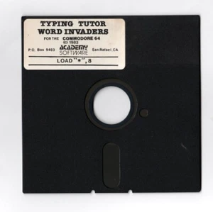 Commoddore 64 - 128 - Typing Tutor/Word Invaders - 5.25 Disk - Original - Picture 1 of 1