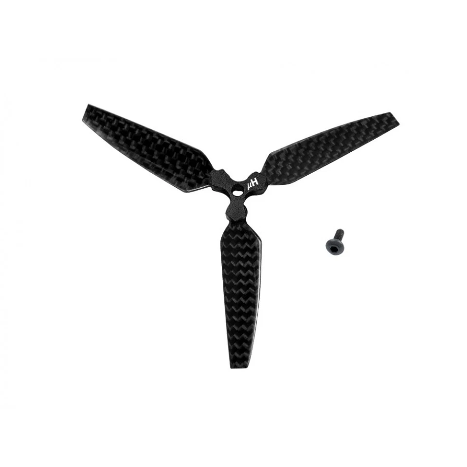 MH Carbon Fiber Folding 3 Blade Propeller 90mm Tail Blade (BLACK) - Image 1 of 1