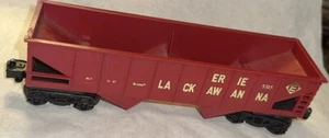 K-Line 5313 Erie Lackawanna Gold Lettering O Gauge Red 2 Hopper Car! - Picture 1 of 3