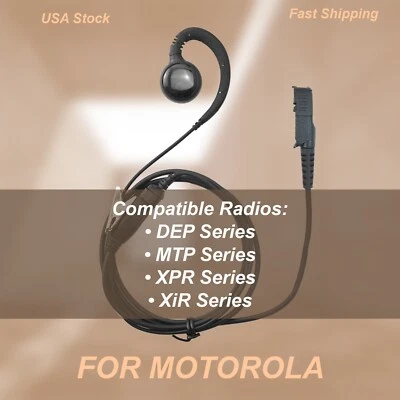 Swivel Headset w/PTT  Mic for Motorola DP3441 DP2600 XPR3300e MTP3550 XiR - Image 1 of 4