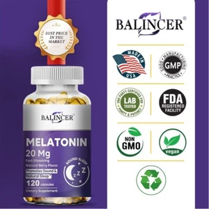 SLEEP AID Capsules 20mg - Fall Asleep FAST Quickly and Maintain Sleep Quality - Picture 1 of 10