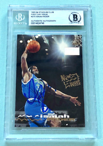 Isaiah Rider 1993 Topps Stadium Club First Day Issue Signed Autograph RC BAS BGS