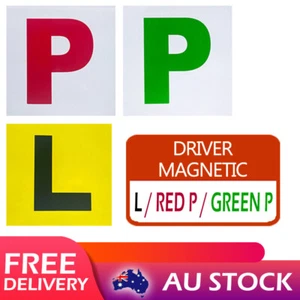 2Pcs Magnetic Plate Driver License L P1 P2 Signs Car Plate 150mm*150mm For NSW - Picture 1 of 8
