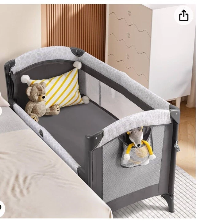 Cuna y cama Baby Delight Beside Me Dreamer - carbón Foto 1 de 2