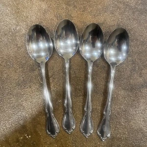 Lot of 4 Oneida Oneidacraft CHATEAU Stainless Place Soup Spoon 6" - Picture 1 of 7