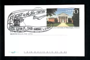 CO6d  Handstamped  Postal Card Flight to the 21st Century Boca Raton Fl.  1-1-00 - Picture 1 of 2