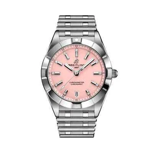Breitling Chronomat 32 Pink Diamond Dial Stainless Steel Watch A77310101K1A1 - Picture 1 of 5