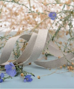 Premium Wide 100% Linen Ribbon - Sold by the Meter, Perfect for Crafts, Gifts - Picture 1 of 4