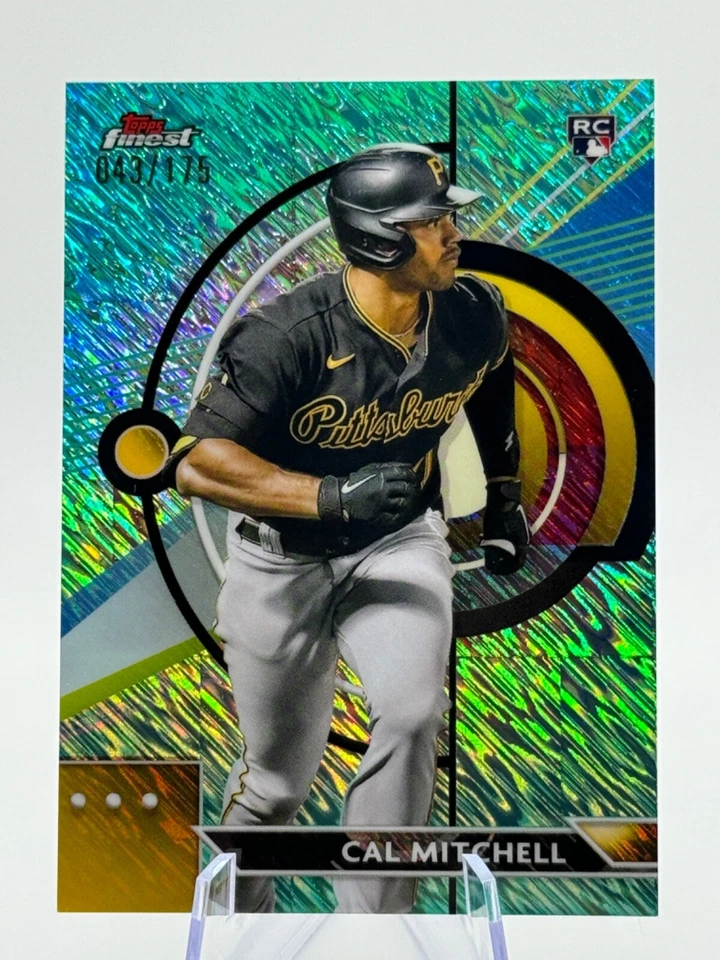 2023 Topps Finest #31 CAL MITCHELL (RC, SER) | Aqua Shimmer Refractor /175 - Image 1 of 2