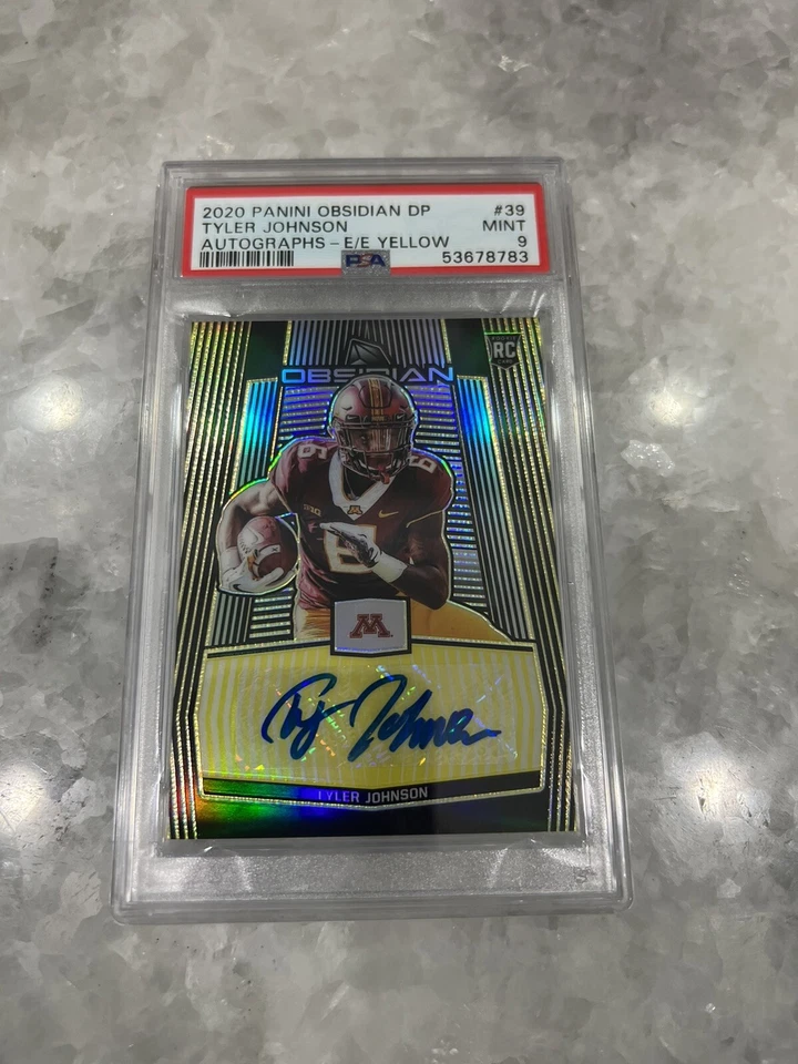 Panini Obsidian Tyler Johnson Rookie Electric Etch Yellow Auto 5/7 PSA 9! - Image 1 of 2