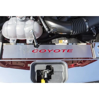 Placa de cubierta de radiador amarilla incrustación 'Coyote' y Coyote para Ford Mustang GT 2016 Foto 1 de 4