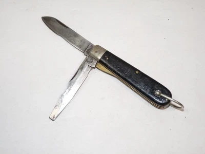 Navaja de bolsillo vintage Camillus TL-29 Lineman electricista de dos hojas NY EE. UU. - justa Foto 1 de 4