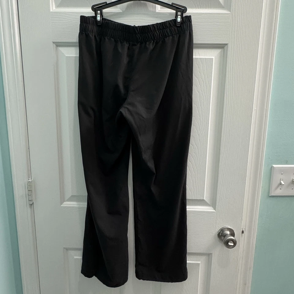 Pantalones Médicos Jockey Para Mujer Talla Pequeña Medianos Sólidos Negros Cintura Elástica Foto 1 de 4