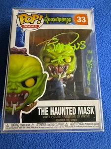 Tim Jacobus signiert Auto Gänsehaut Haunted Mask Funko mit Skizze SELTEN JSA - Bild 1 von 6