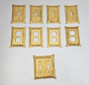 Vintage Lot Of EDMAR Covers ~ Gold ~ 9 Pcs ~ Hollywood Regency ~ Brass - Picture 1 of 17