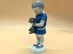 Royal Copenhagen Bing & Grondahl Porcelain, Denmark Boy with puppy figure. 1747. - Picture 1 of 8