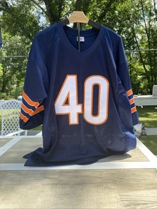 Von Gale Sayers signiertes blaues Pro Style Trikot - PSA/DNA Auth XL - Bild 1 von 10