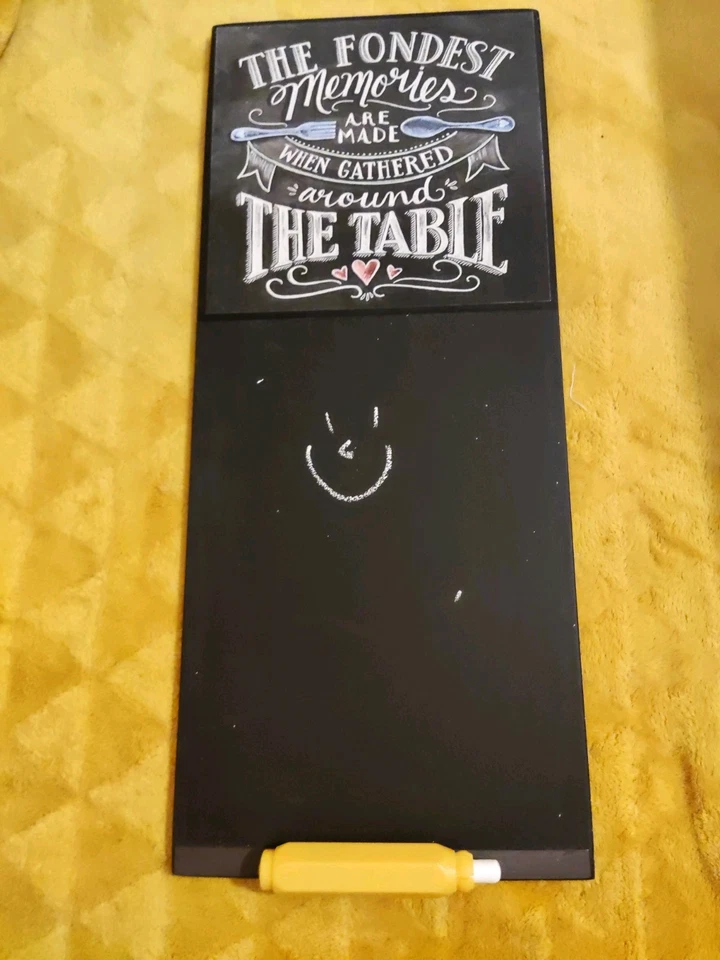 Chalkboard With Chalk Magnetic Stripe For The Chalk Pen Wall Mounted Or Leaning - Image 1 of 4