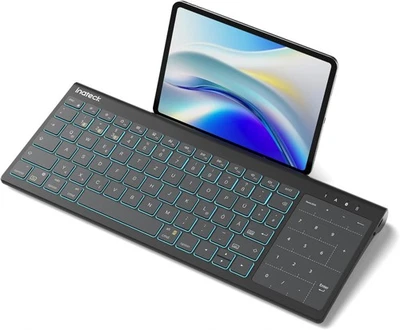 Inateck Tablet Tastatur 2-IN-1 Ziffernblock TouchpadVersteckter Ständer - Bild 1 von 4