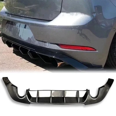 Carbon Fiber Rear Bumper Diffuser Lip for Volkswagen Golf 7.5 GTI MK7.5 2017-19 - Image 1 of 4