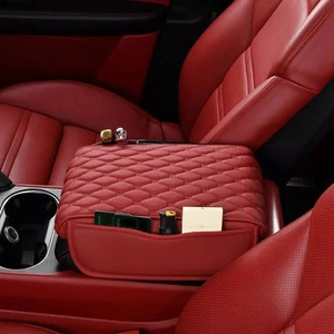 Center Console Seat Armrest Cushion Box Cover Protector With Side Pockets Use - Picture 1 of 4