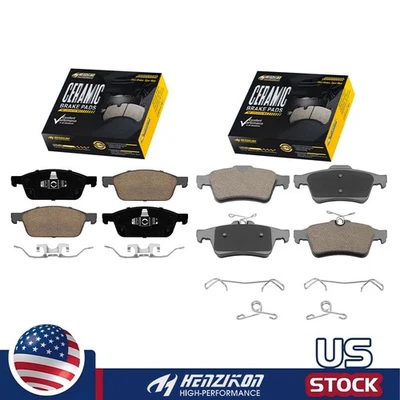 Pastillas de freno delanteras y traseras de cerámica con hardware para Ford Escape Transit Connect Foto 1 de 4