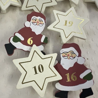 Adventszahlen aus Holz Set 1 bis 24 Zahlen für Adventskalender Advent Weihnacht - Bild 1 von 4