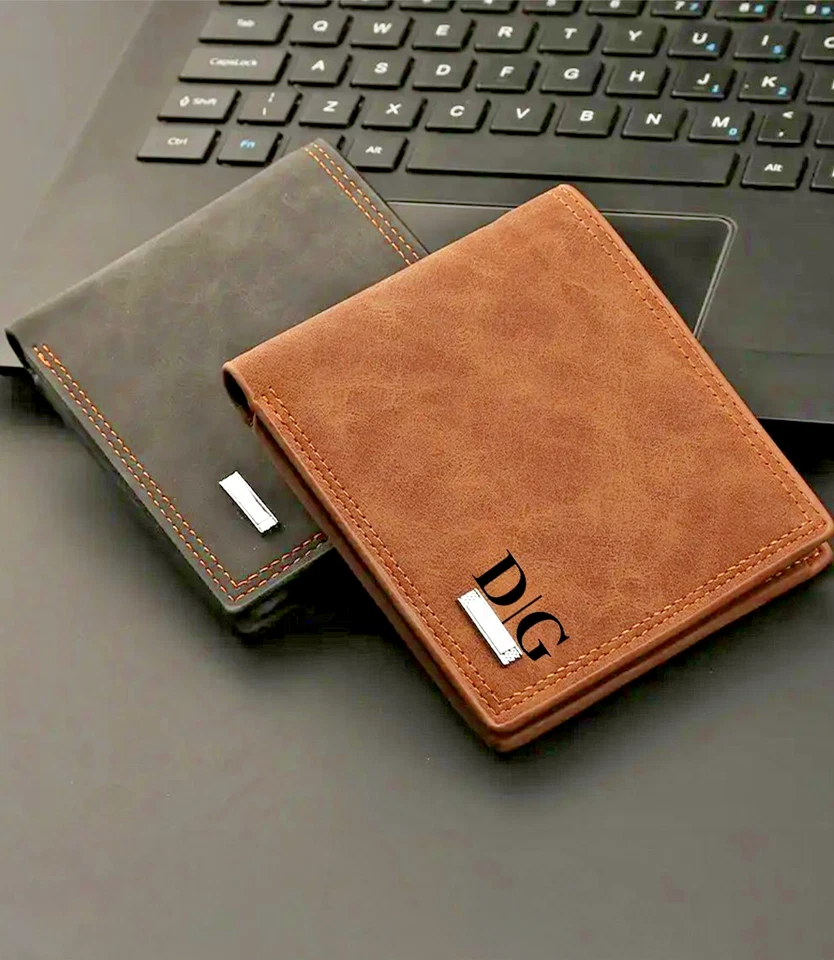 PELLEGRANO Retro Vegan-Leder 🌱 Wallet – Personalisiert ✍ | Slim Bifold | Geschenkidee