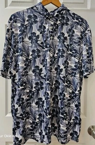 Ariat TEK Polo Shirt Performance Golf Outdoor Men size L Floral Print Hawaiian - Picture 1 of 8