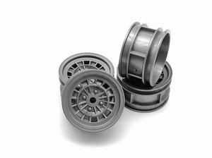 TAMIYA 1/10 M CHASSIS FELGEN "FIAT ABARTH 1000TCR" 4 STÜCK "SILBER" # 309335209 - Bild 1 von 3