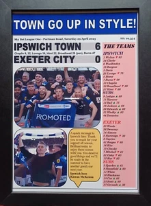 Ipswich Town 6 Exeter City 0 - 2023 League One - souvenir print - Picture 1 of 9