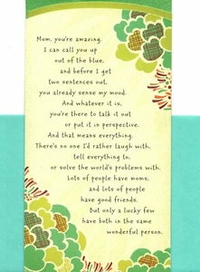 Happy Birthday Mom I'm Glad We Are Friends Theme Hallmark Greeting Card - Picture 1 of 3