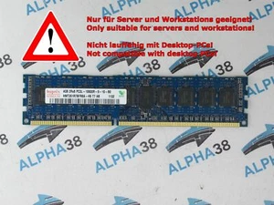 Hynix 4 GB DDR3-1333 PC3L-10600R HMT351R7BFR8A-H9 CL9 Server RAM ECC Reg DDR3 - Picture 1 of 1