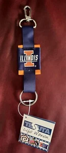 University Of Illinois Ribbon Keychain By Tessuta-New With Tags - Picture 1 of 3