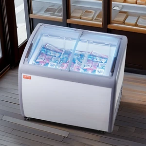 Commercial Ice Cream Display Case, 9.3 Cu.ft Chest Freezer. - Picture 1 of 6