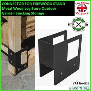 CONNECTOR FOR FIREWOOD STAND Metal Wood Log Store Outdoor Garden StackingStorage - Picture 1 of 4