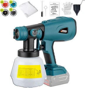 Spruzzatore vernice senza fili per pistola vernice spray Bosch batteria 18V 200W HVLP 4 ugelli - Foto 1 di 15