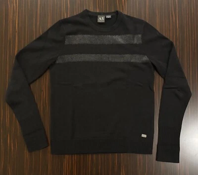 Armani Exchange A|X black striped sweater size M - Image 1 of 4