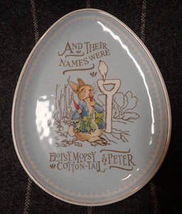 Pottery Barn Kids Beatrix Potter Egg Shape Plastic Easter Plate Peter Rabbit - Picture 1 of 7