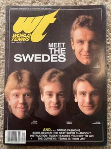 VINTAGE APRIL 1985 " WORLD TENNIS " MAGAZIN - TREFFEN SIE DIE SCHWEDEN COVER - Bild 1 von 2