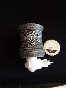 Scentsy Öl oder Wachswärmer Silver Floral mit Wachstarte - Bild 1 von 6