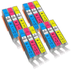 12 C/M/Y Cartouches d'encre pour Canon PIXMA iP7240 MG5650 MG6450 MG7500 MX725 - Bild 1 von 5