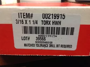 Hilti 3/16 x 1 1/4 Torx HWH Screws, Item #00219915 (Qty: 63) - Picture 1 of 1