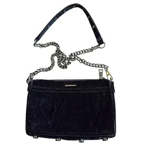 Rebecca Minkoff Classic M.A.B. Black Velvet Crossbody Bag - Picture 1 of 11