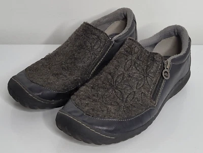 JBU By Jambu Shoes Womens 10 M Crimson Clogs Slip On Flats Zipper Black Vegan - Image 1 of 4