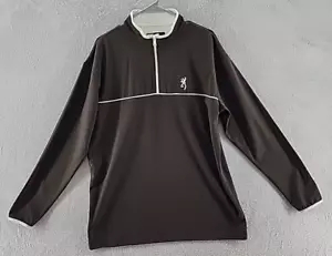 Browning Sweatshirt Men's Large 1/4 Zip Pullover Long Sleeve Brown - Picture 1 of 8