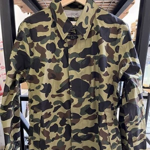 A Bathing Ape Bape Gore-Tex Trench Coat Rain Jacket Camo Sz M - Picture 1 of 12
